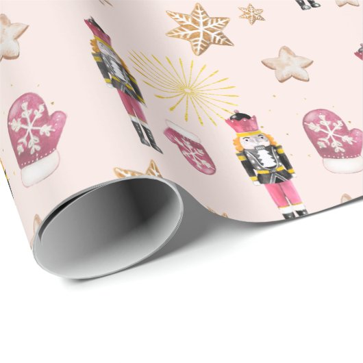 Pink Nutcracker Sugar Land Water Geschenkpapier (Rolleneckpunkt)