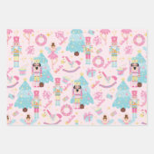 Pink Nutcracker und Ballerina Personalisiert Geschenkpapier Set (Vorderseite 2)