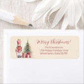 Pink Nutcracker Weihnachts-Rücksendeadressen-Aufkl (Insitu)