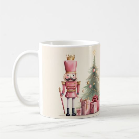 Pink Nutcracker Weihnachts-Tasse Kaffeetasse (Links)