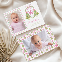 Pink Nutcracker Weihnachtsbaum Monogram Wappen