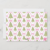 Pink Nutcracker Weihnachtsbaum Monogram Wappen Feiertagskarte (Rückseite)