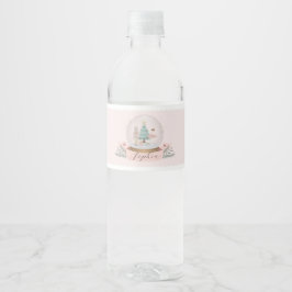 Pink Nutcracker Weihnachtsfeier Wasserflaschenetikett