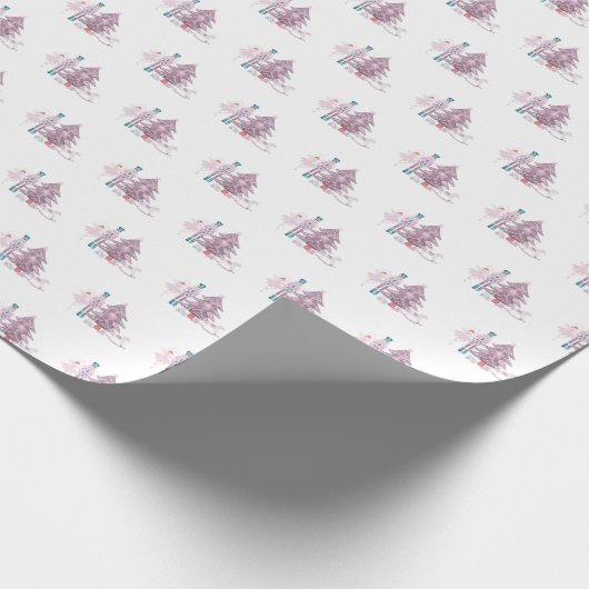 Pink Nutcracker Weihnachtsfeiertag Geschenkpapier (Ecke)