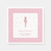 Pink Nutcracker Weihnachtsfeiertage Brunch Party Serviette (Vorderseite)