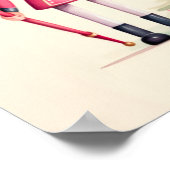 Pink Nutcracker Weihnachtskunst drucken Poster (Ecke)