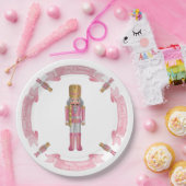 Pink Nutcracker Weihnachtsscheibe Pappteller (Party)