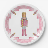 Pink Nutcracker Weihnachtsscheibe Pappteller (Vorderseite)