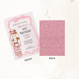 Pink Nutcracker Winter Geburtstagsparty Einladung