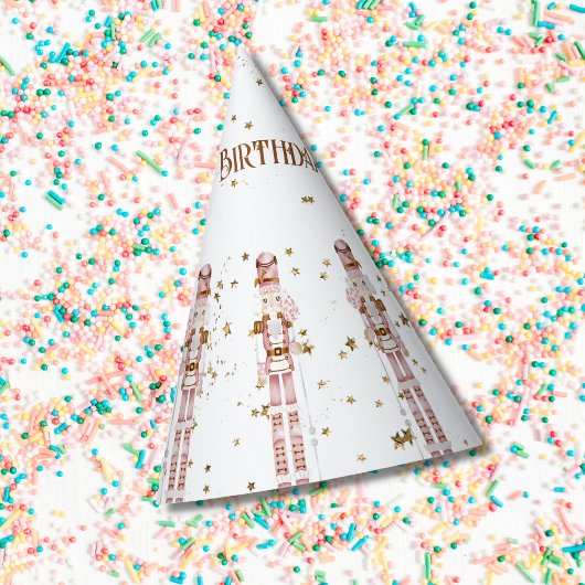 Pink Nutcracker Winter Geburtstagsparty-Hut Partyhütchen