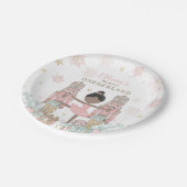 Pink Nutcracker Winter Onederland 1st Birthday Pappteller (Schrägansicht)