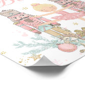 Pink Nutcracker Winter Onederland Hot Cocoa Bar Poster (Ecke)
