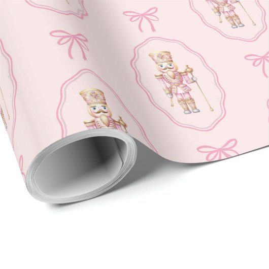Pink Nutcracker Wrapping Paper Geschenkpapier (Rolleneckpunkt)