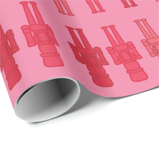 Pink Nutcracker Wrapping Paper Geschenkpapier (Rolleneckpunkt)