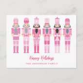 PINK NUTCRACKERS CHRISTMAS POSTKARTE (Vorderseite)