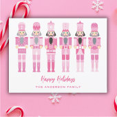 PINK NUTCRACKERS CHRISTMAS POSTKARTE