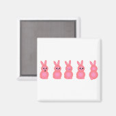Pink Oaster Bunnies Magnet (Vorderseite/Rückseite)