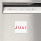 Pink Oaster Bunnies Magnet (In Situ (Geschirrspüler))