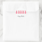 Pink Oaster Bunnies Runder Aufkleber (Tasche)