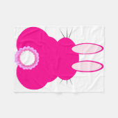 Pink Oaster Bunny Blanket Fleecedecke (Vorderseite (Horizontal))