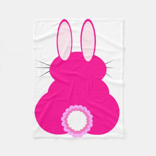 Pink Oaster Bunny Blanket Fleecedecke (Vorderseite)