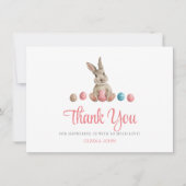 Pink Oaster Bunny Dankeskarte (Vorderseite)