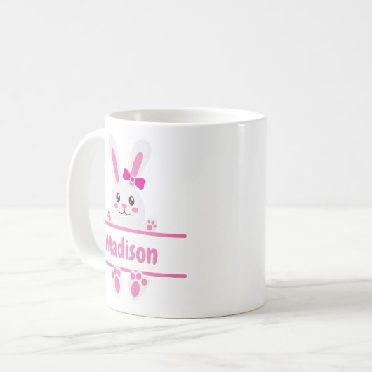 Pink Oaster Bunny Kaffeetasse (Vorderseite Links)
