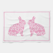 Pink Oaster Bunny Rabbit Kitchen Handtücher (Horizontal)