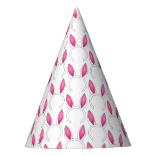 Pink Oaster Bunny Rabbit Oars Baby Dusche Tier Partyhütchen
