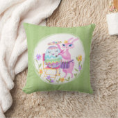 Pink Oaster Bunny Rabbit und Ei | Kissen (Decke)