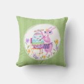 Pink Oaster Bunny Rabbit und Ei | Kissen (Vorderseite)