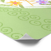 Pink Oaster Bunny Rabbit und Ei | Poster (Ecke)