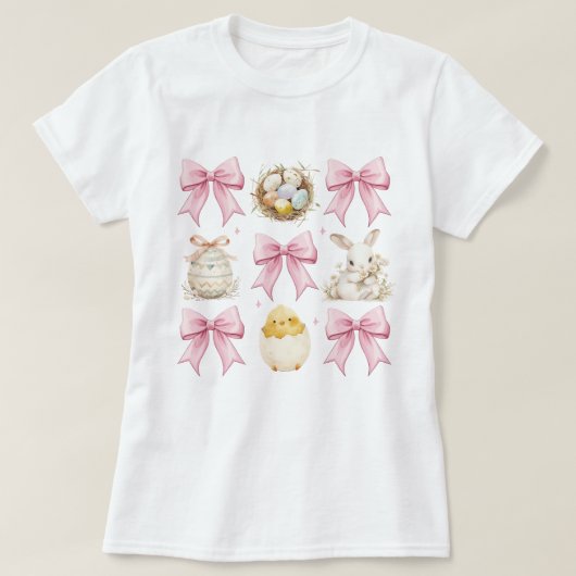 Pink Oaster Coquette Bow T-Shirt (Design vorne)