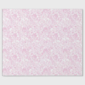 Pink Oaster Rabbit Egg Karottenschmetterling Blume Geschenkpapier (Flach)