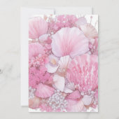 Pink Ocean Blissful Boho Girl Baby Dusche Einladung (Rückseite)