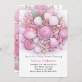 Pink Ocean Blissful Boho Girl Baby Dusche Einladung (Vorne/Hinten)