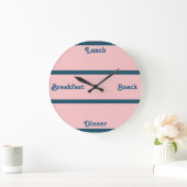 Pink & Ocean Blue Word Clock Große Wanduhr (Zuhause)
