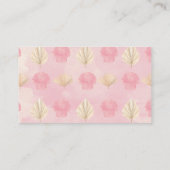 Pink Ocean Boho Girl Dusche Windelwanne Windelwann Begleitkarte (Rückseite)