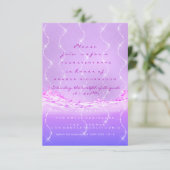 Pink Ocean Bridal Sweet 16. Spark Confetti Waves Einladung (Stehend Vorderseite)