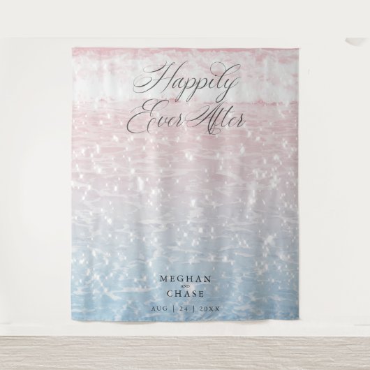 Pink Ocean Sparkling Waters Foto Prop Wandteppich (Vorderseite)