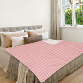 Pink Octagonal Pattern Sherpa Blanket Sherpadecke