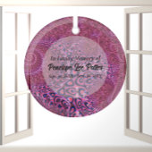 Pink Octopus Fraktal Memorial Suncatcher Ornament Aus Glas