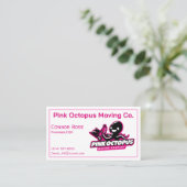 Pink Octopus individuell anpassbare Visitenkarte (Stehend Vorderseite)