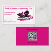 Pink Octopus individuell anpassbare Visitenkarte (Vorne/Hinten)