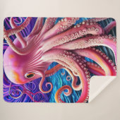 Pink Octopus Sherpadecke (Vorderseite (Horizontal))