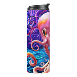 Pink Octopus Thermosbecher