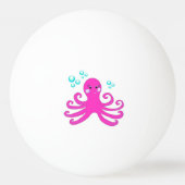 Pink Octopus Tischtennisball (Rückseite)