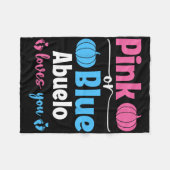 Pink oder blau Abuelo Lieben, die Sie Pumpkin Gend Fleecedecke (Vorderseite (Horizontal))