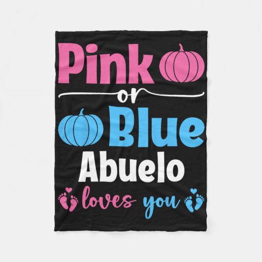 Pink oder blau Abuelo Lieben, die Sie Pumpkin Gend Fleecedecke (Vorderseite)