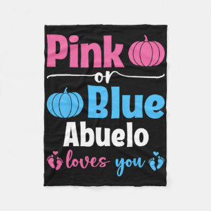 Pink oder Blau Abuelo liebt dich Kürbis-Geschlecht Fleecedecke